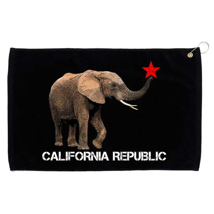 California Republic Elephant Grommeted Golf Towel