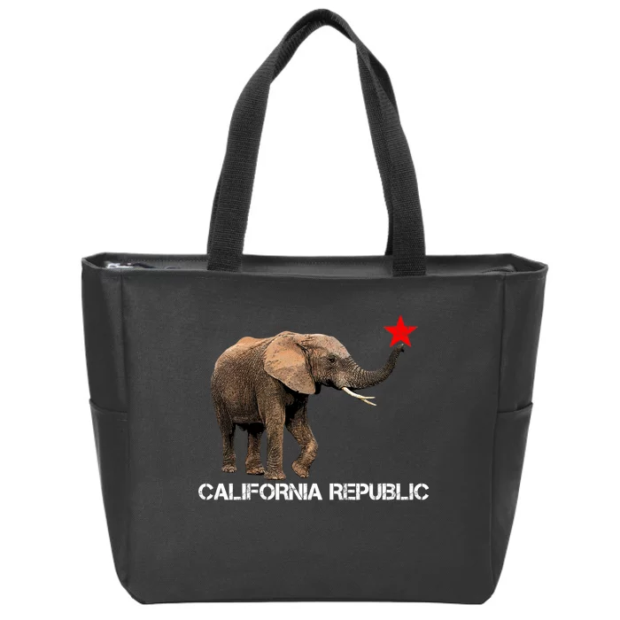 California Republic Elephant Zip Tote Bag