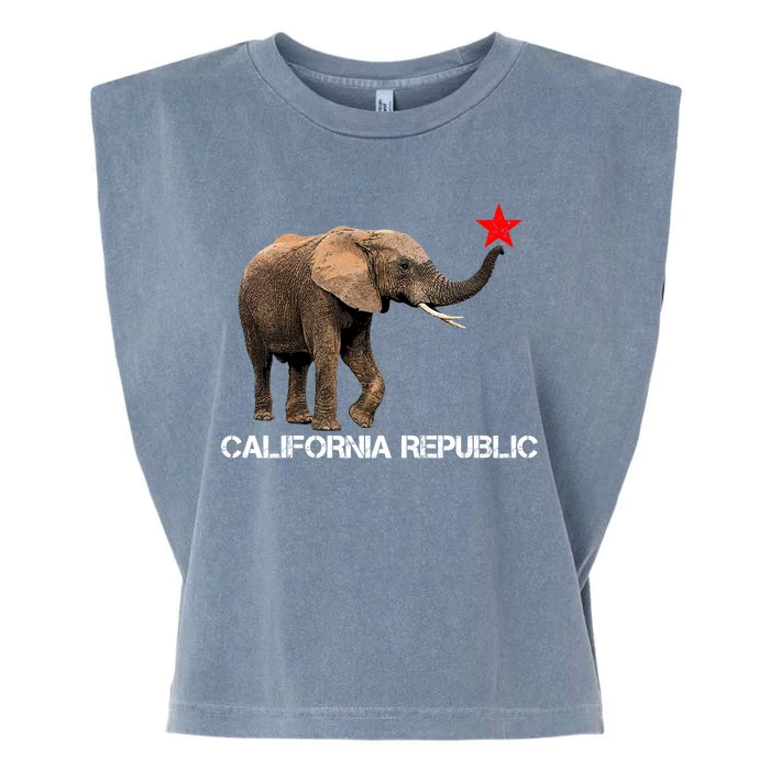 California Republic Elephant Garment-Dyed Women's Muscle Tee