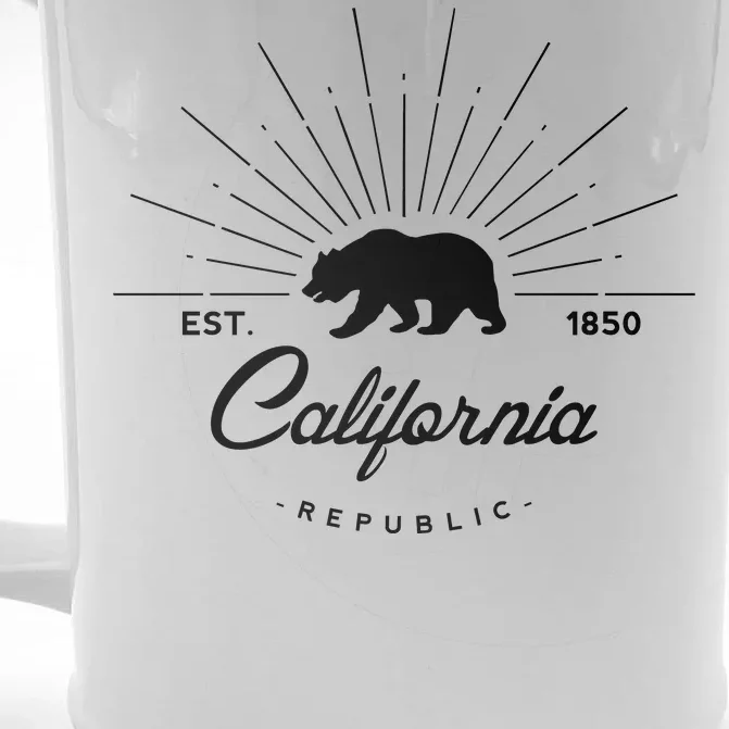 California Republic EST Front & Back Beer Stein