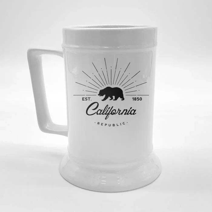 California Republic EST Front & Back Beer Stein