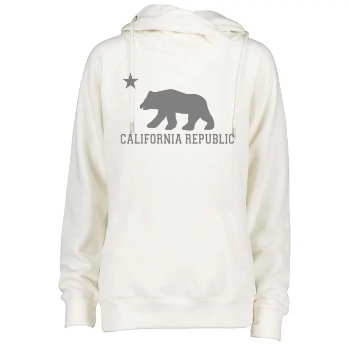 California Republic Grey Style Womens Funnel Neck Pullover Hood