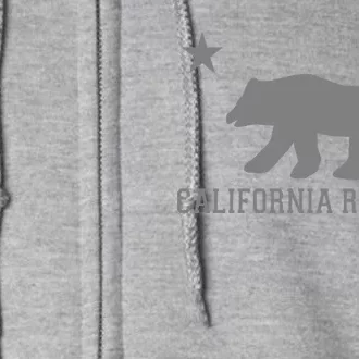 California Republic Grey Style Full Zip Hoodie