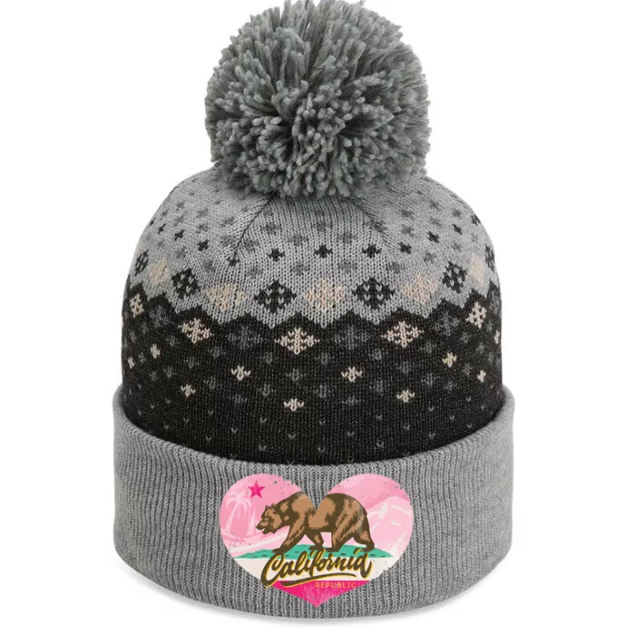 California Republic Heart The Baniff Cuffed Pom Beanie