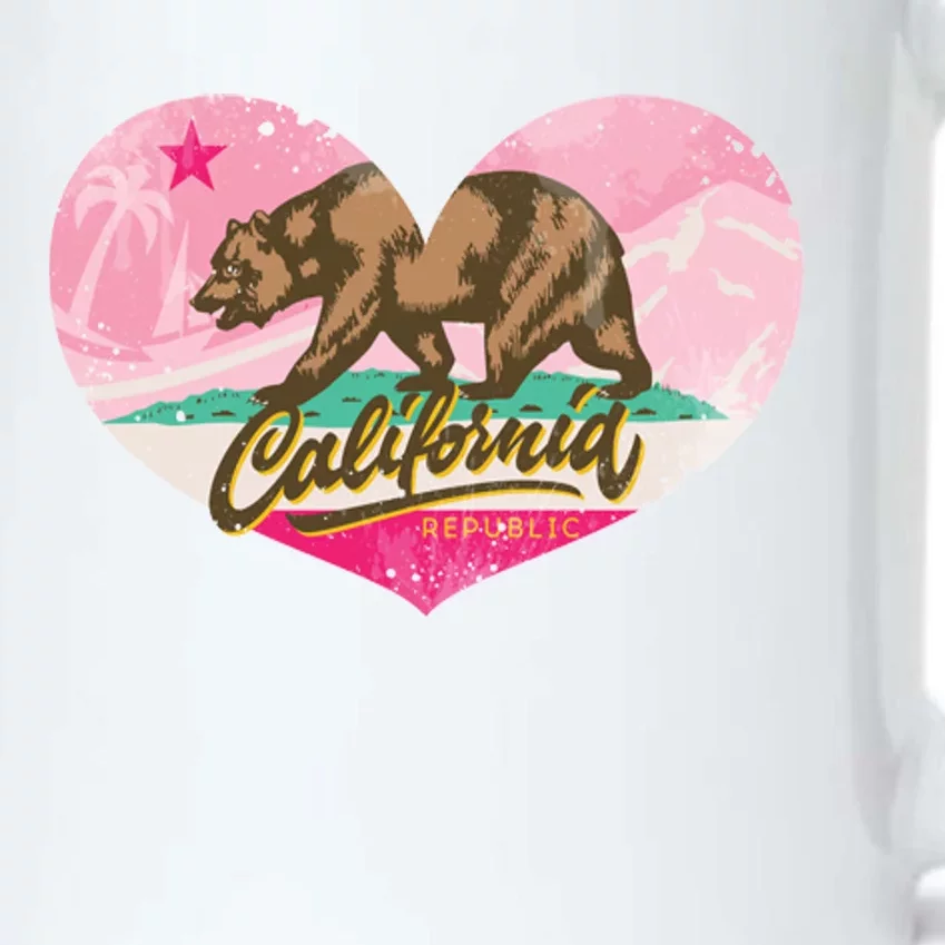 California Republic Heart Black Color Changing Mug