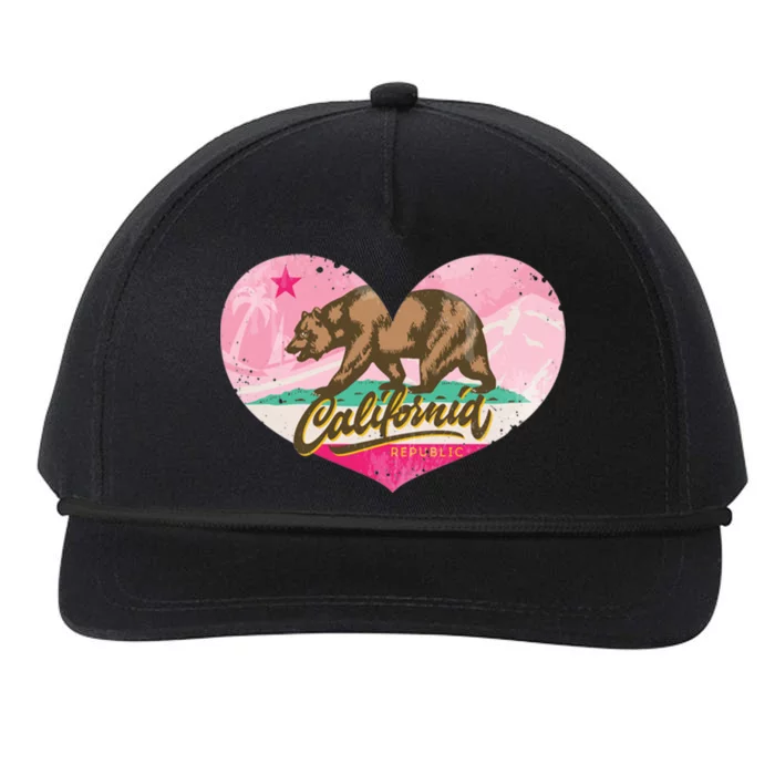 California Republic Heart Snapback Five-Panel Rope Hat