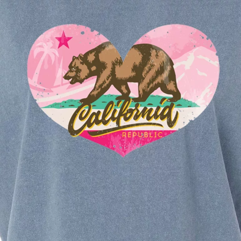 California Republic Heart Garment-Dyed Women's Muscle Tee