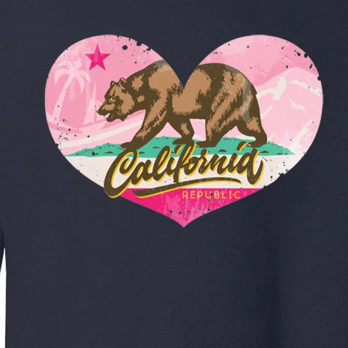 California Republic Heart Toddler Sweatshirt