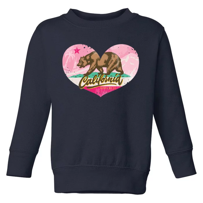 California Republic Heart Toddler Sweatshirt