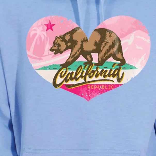 California Republic Heart Unisex Surf Hoodie