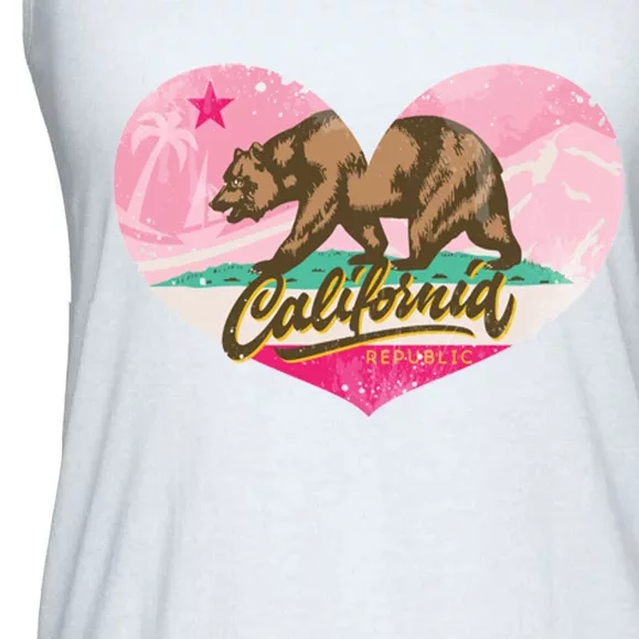 California Republic Heart Ladies Essential Flowy Tank