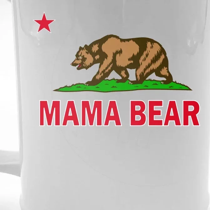 California Republic Mama Bear Front & Back Beer Stein