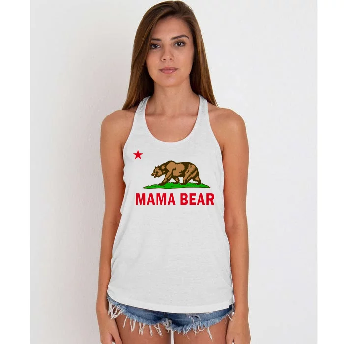 California Republic Mama Bear Women's Knotted Racerback Tank