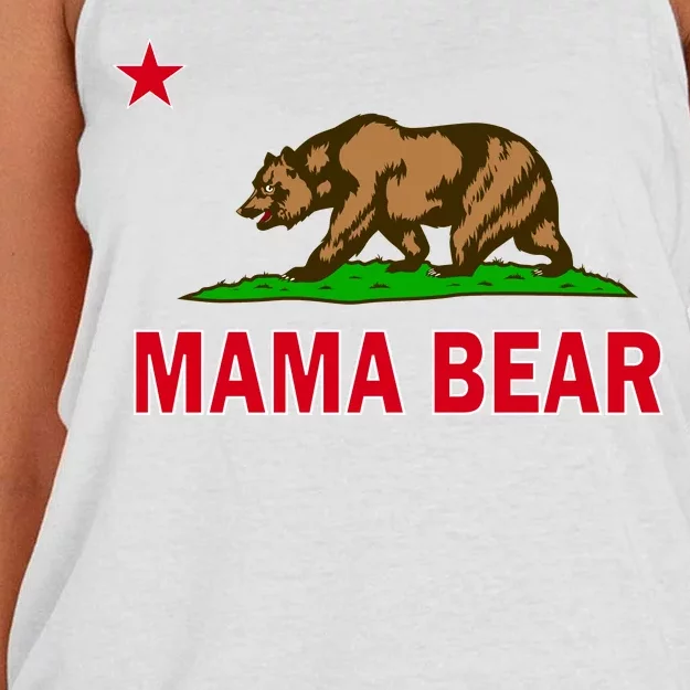 California Republic Mama Bear Women's Knotted Racerback Tank