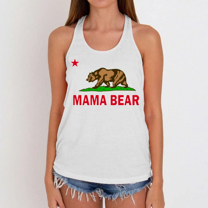 California Republic Mama Bear Women's Knotted Racerback Tank