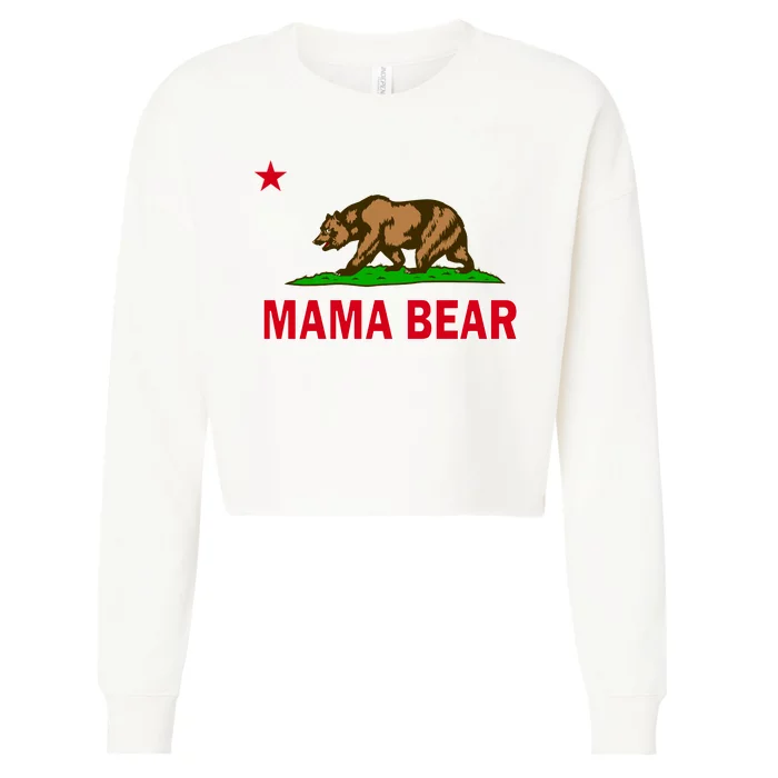 California Republic Mama Bear Cropped Pullover Crew