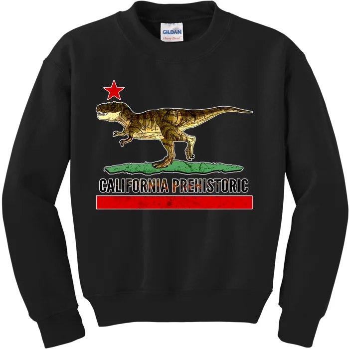 California Republic Prehistoric T-Rex Kids Sweatshirt