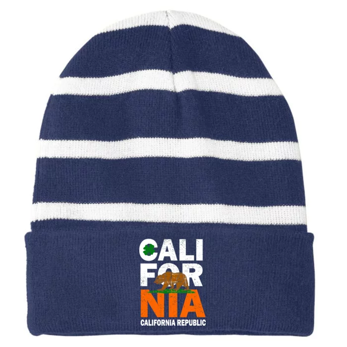 California Republic St. Patrick's Day Irish Striped Beanie with Solid Band