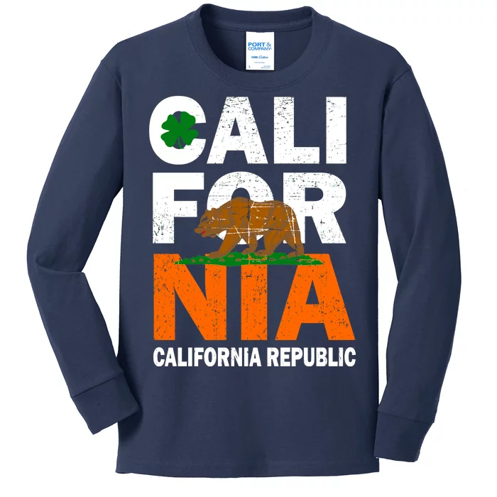 California Republic St. Patrick's Day Irish Kids Long Sleeve Shirt