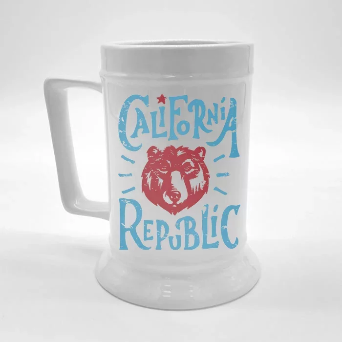 California Republic Vintage Front & Back Beer Stein