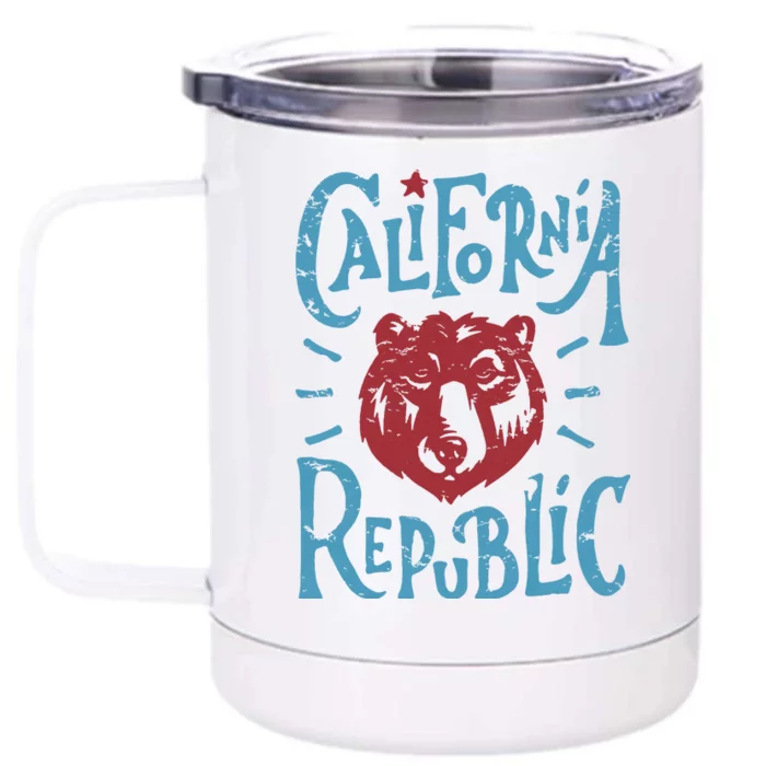 California Republic Vintage Front & Back 12oz Stainless Steel Tumbler Cup