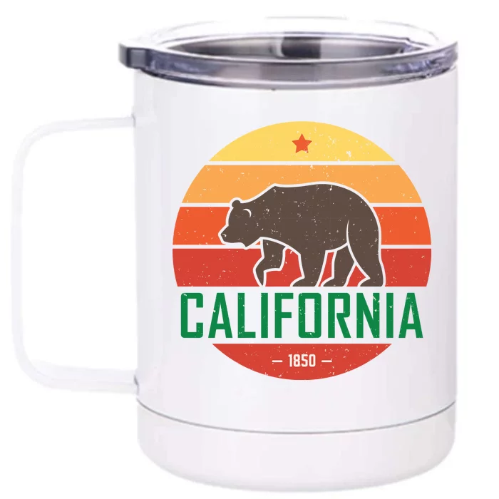 California Retro Circle Front & Back 12oz Stainless Steel Tumbler Cup