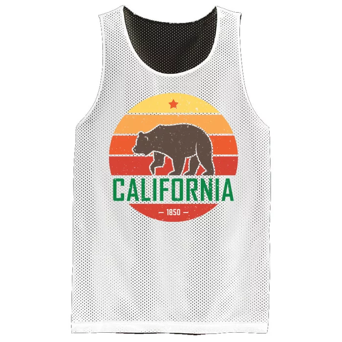 California Retro Circle Mesh Reversible Basketball Jersey Tank