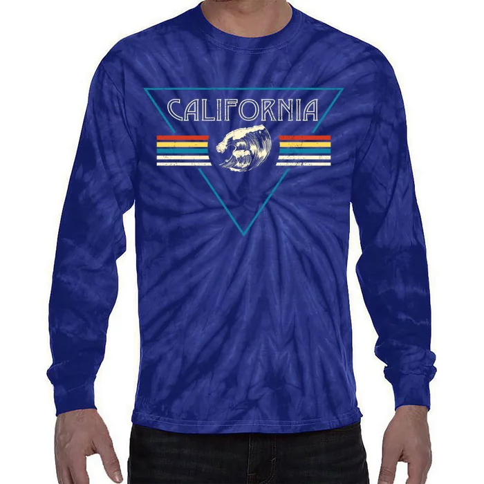 California Retro Vibe Tie-Dye Long Sleeve Shirt