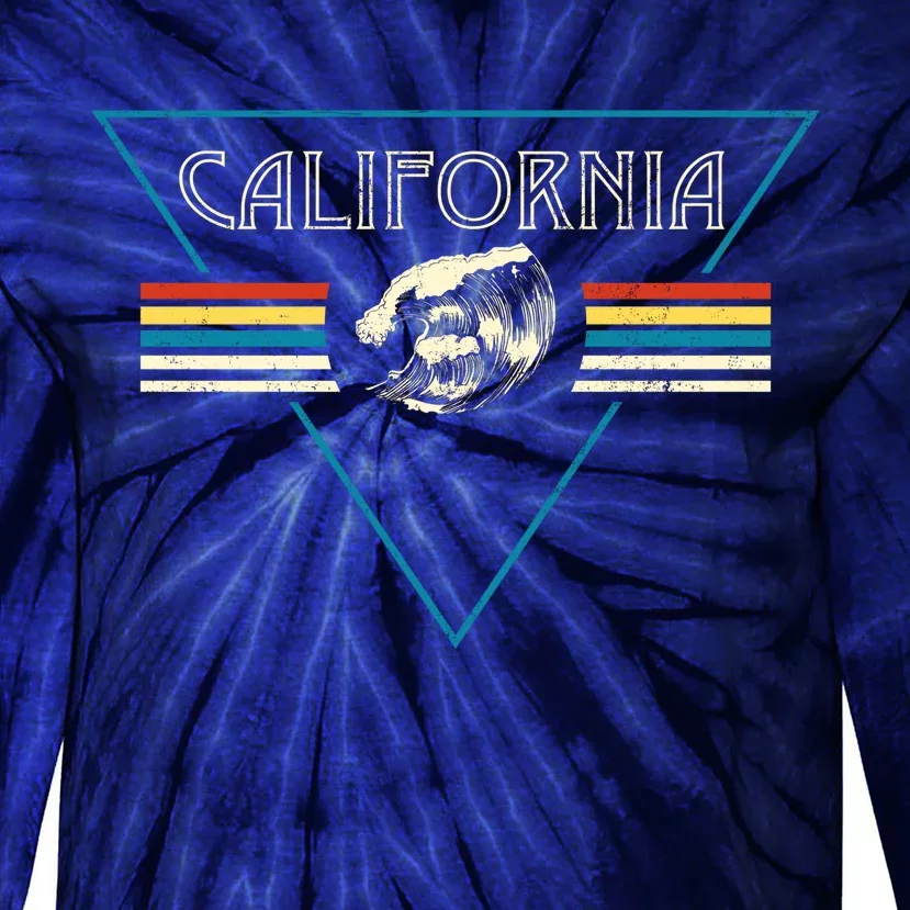 California Retro Vibe Tie-Dye Long Sleeve Shirt