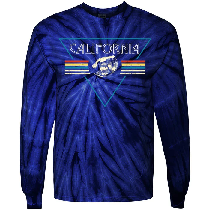 California Retro Vibe Tie-Dye Long Sleeve Shirt