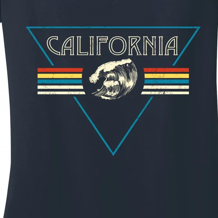 California Retro Vibe Women's V-Neck T-Shirt