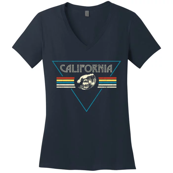 California Retro Vibe Women's V-Neck T-Shirt