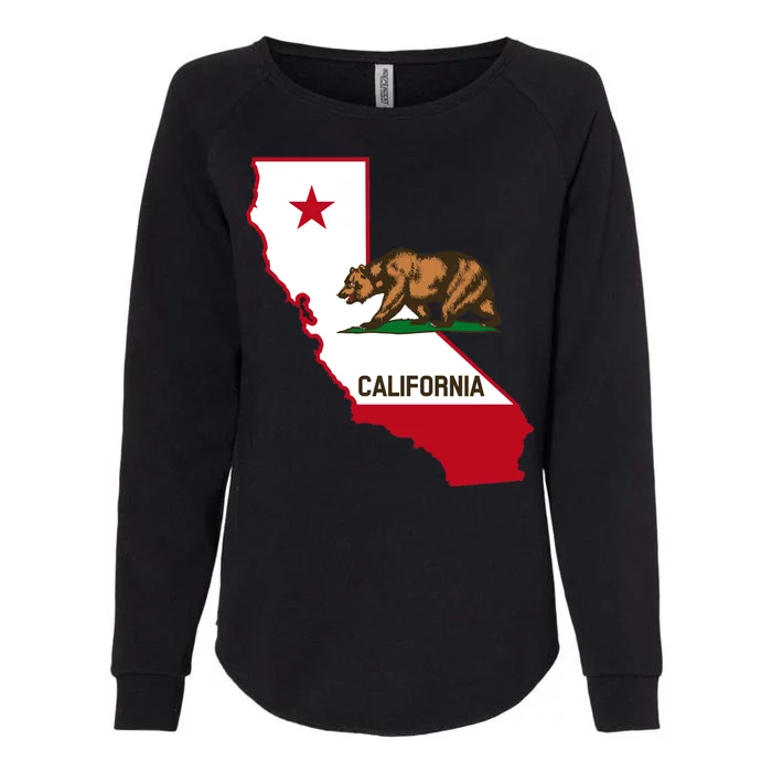 California State Bear Flag Womens California Wash Sweatshirt