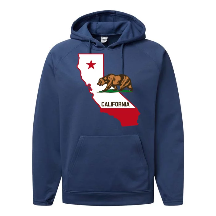 California State Bear Flag Performance Fleece Hoodie