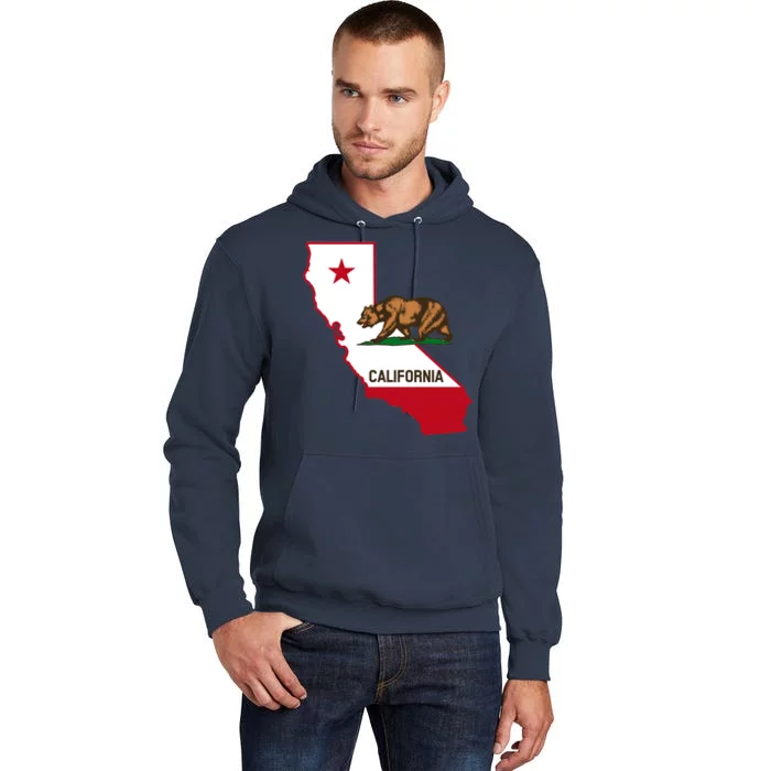 California State Bear Flag Tall Hoodie