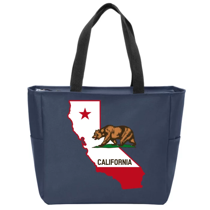 California State Bear Flag Zip Tote Bag