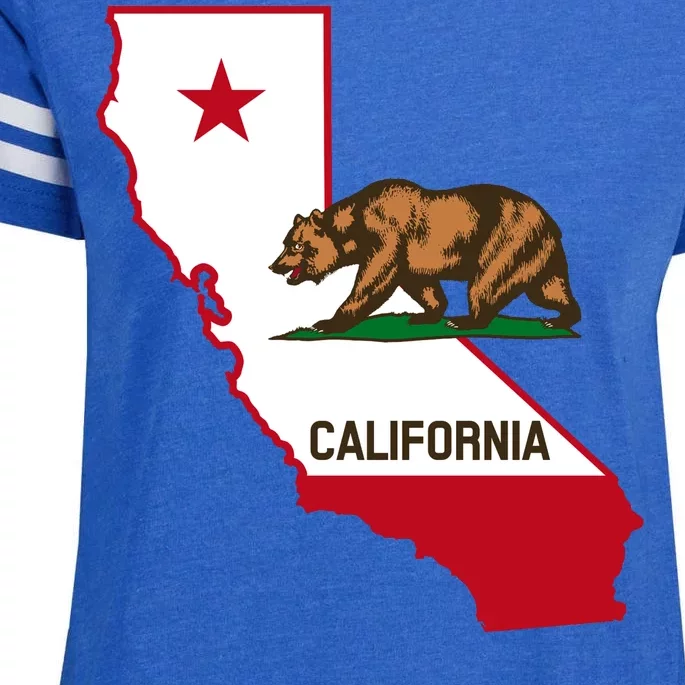 California State Bear Flag Enza Ladies Jersey Football T-Shirt