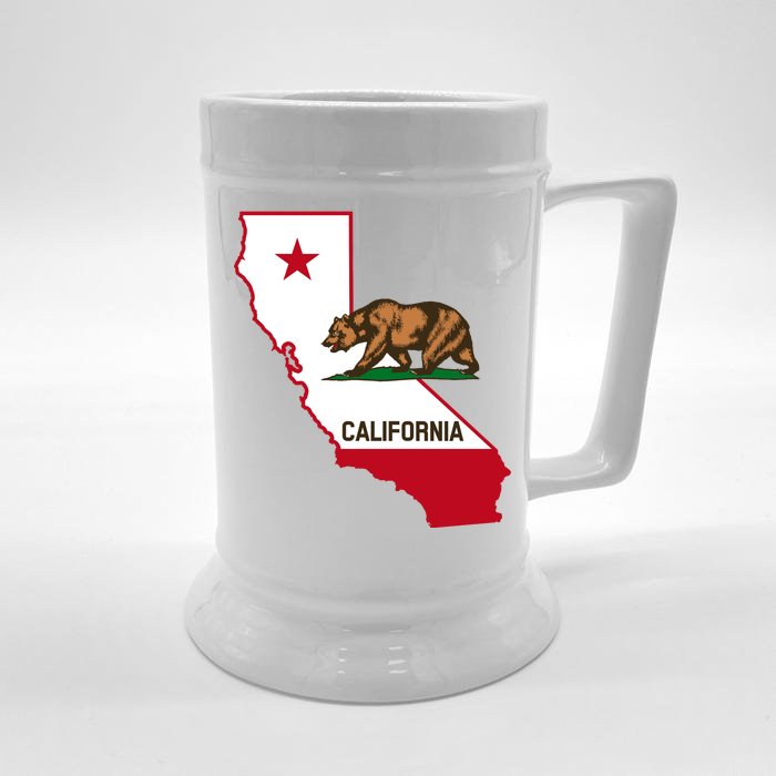 California State Bear Flag Front & Back Beer Stein