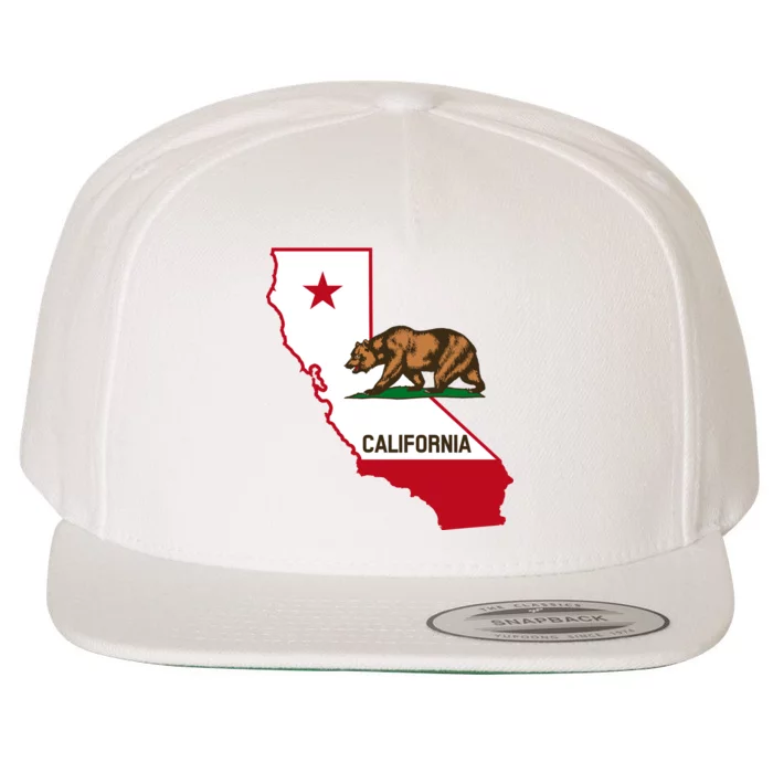 California State Bear Flag Wool Snapback Cap