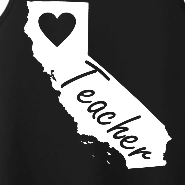 California State Teacher Red For Ed Performance Tank