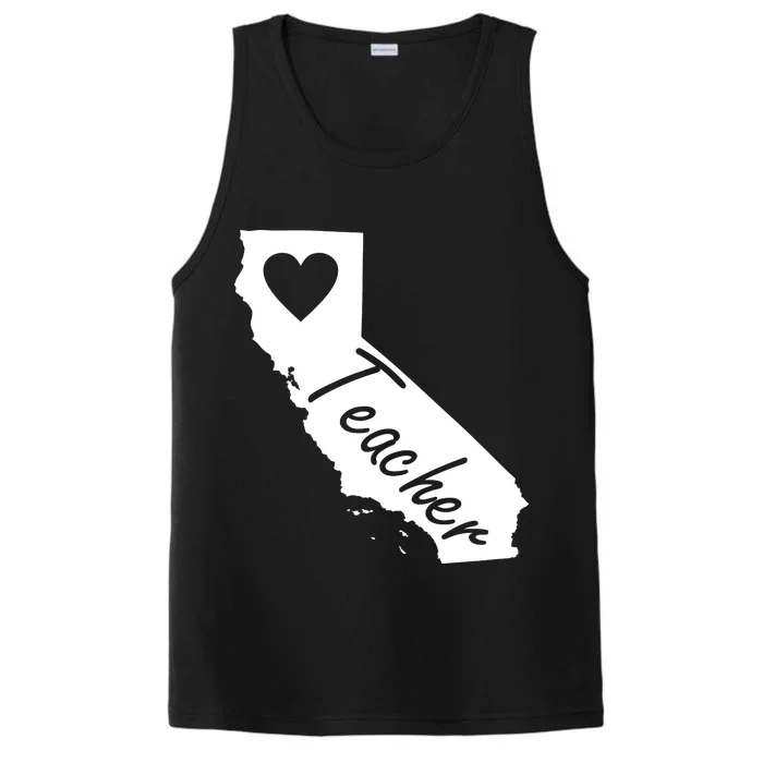 California State Teacher Red For Ed Performance Tank