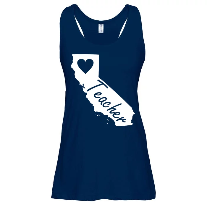 California State Teacher Red For Ed Ladies Essential Flowy Tank