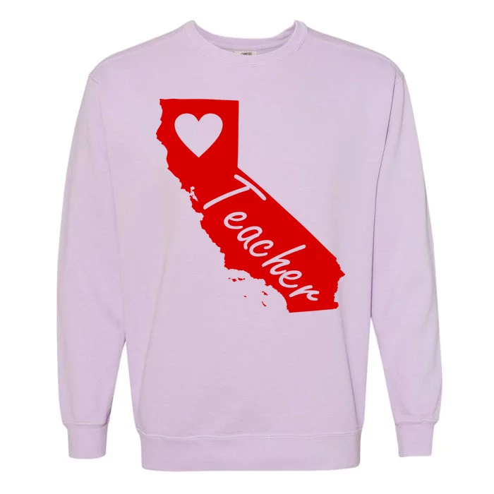 California State Teacher Red For Ed Garment-Dyed Sweatshirt