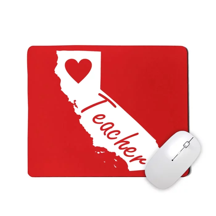 California State Teacher Red For Ed Mousepad