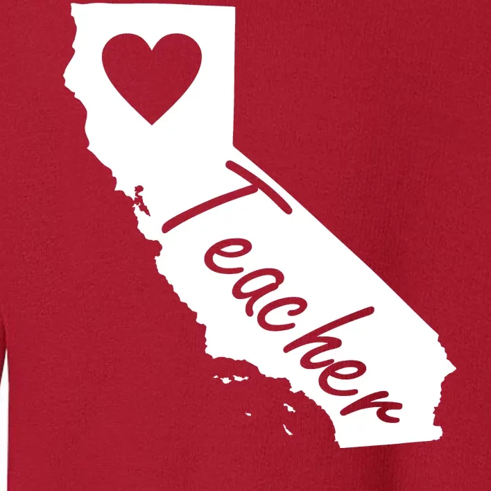 California State Teacher Red For Ed Toddler Sweatshirt