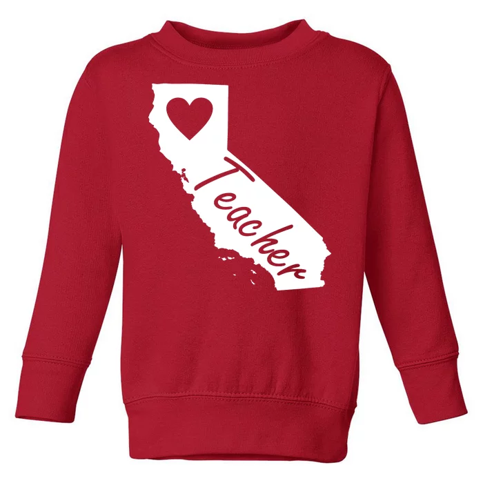 California State Teacher Red For Ed Toddler Sweatshirt