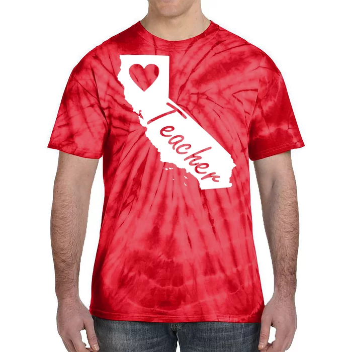 California State Teacher Red For Ed Tie-Dye T-Shirt