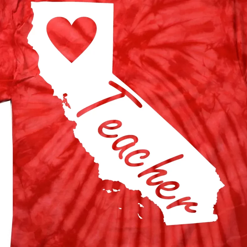 California State Teacher Red For Ed Tie-Dye T-Shirt