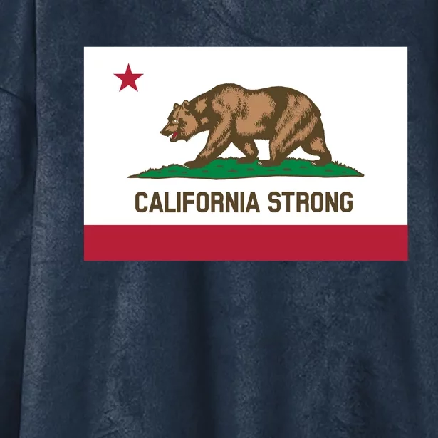 California Strong Flag Hooded Wearable Blanket