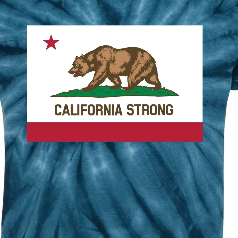 California Strong Flag Kids Tie-Dye T-Shirt